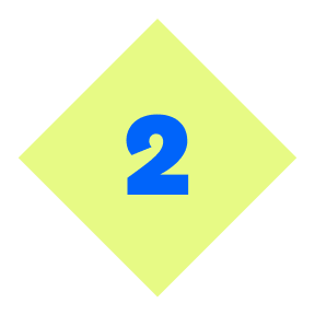 Multicolor graphic of the number 2