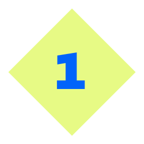 Multicolor graphic of the number 1