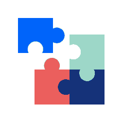 Multi-colored gif of a puzzle