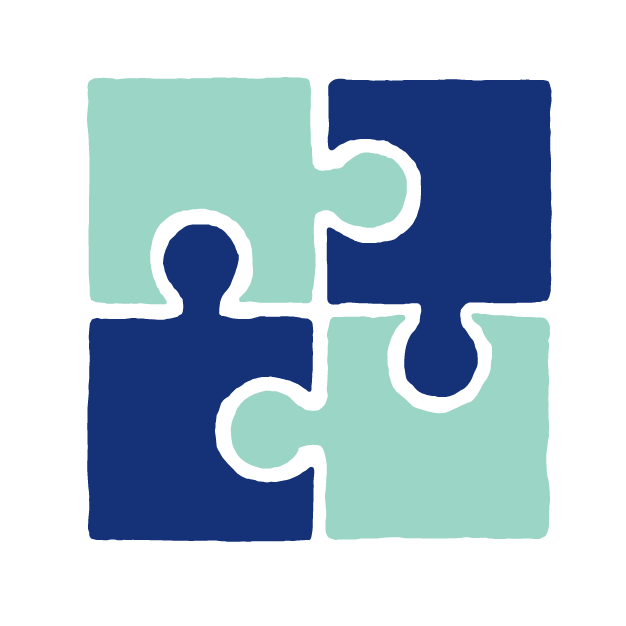 Multicolor illustration of four puzzle pieces.