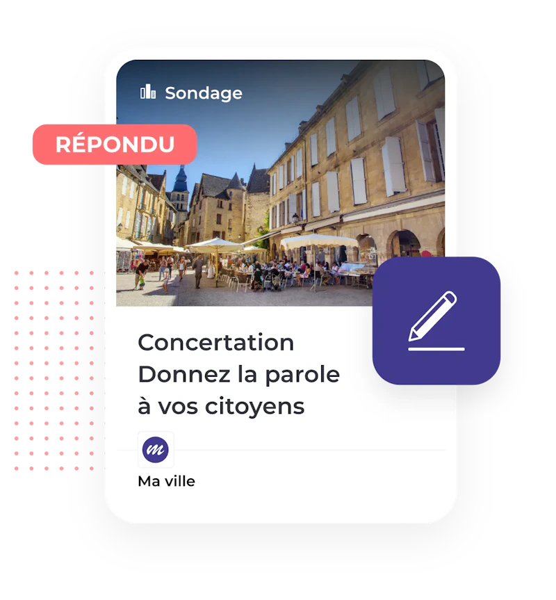 Sondage et concertation des habitants dans l’application Citymag