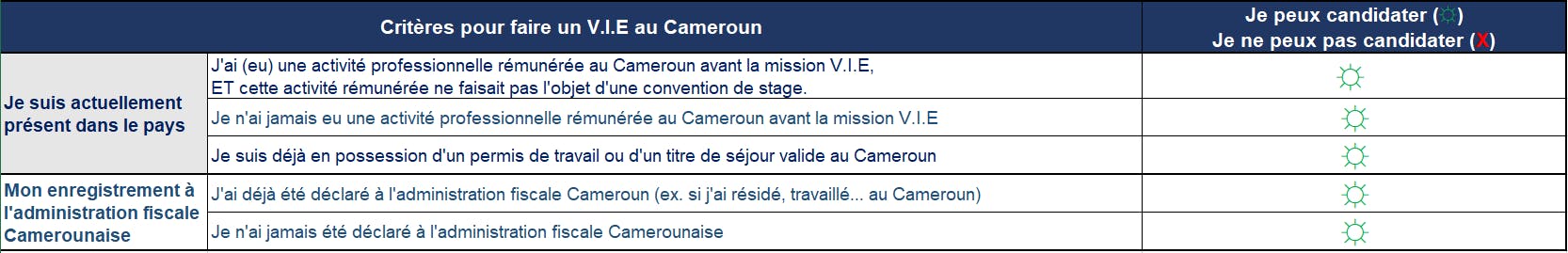 Faire son V.I.E au Cameroun