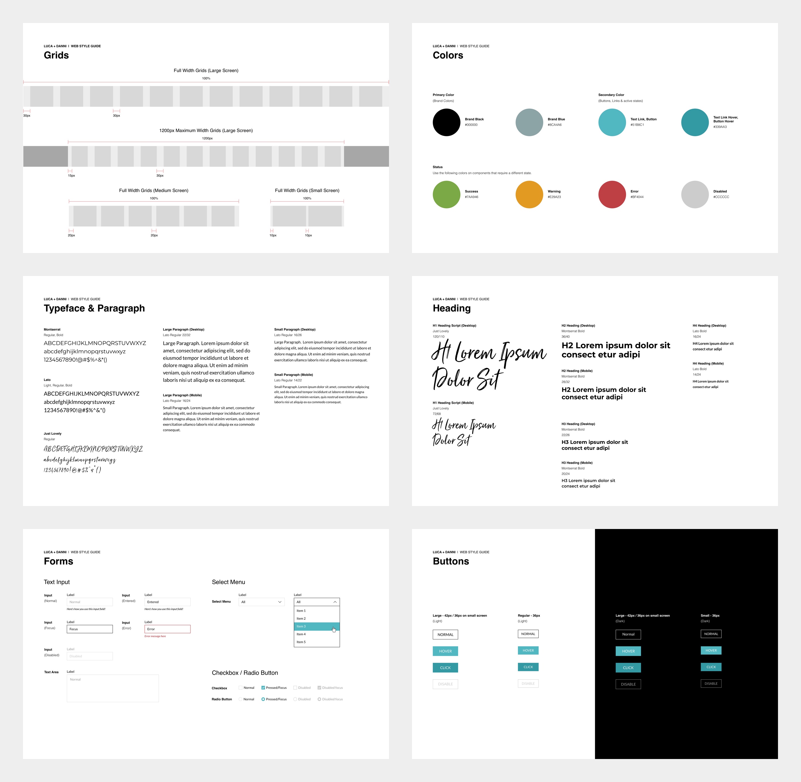 Luca Danni - Style Guide