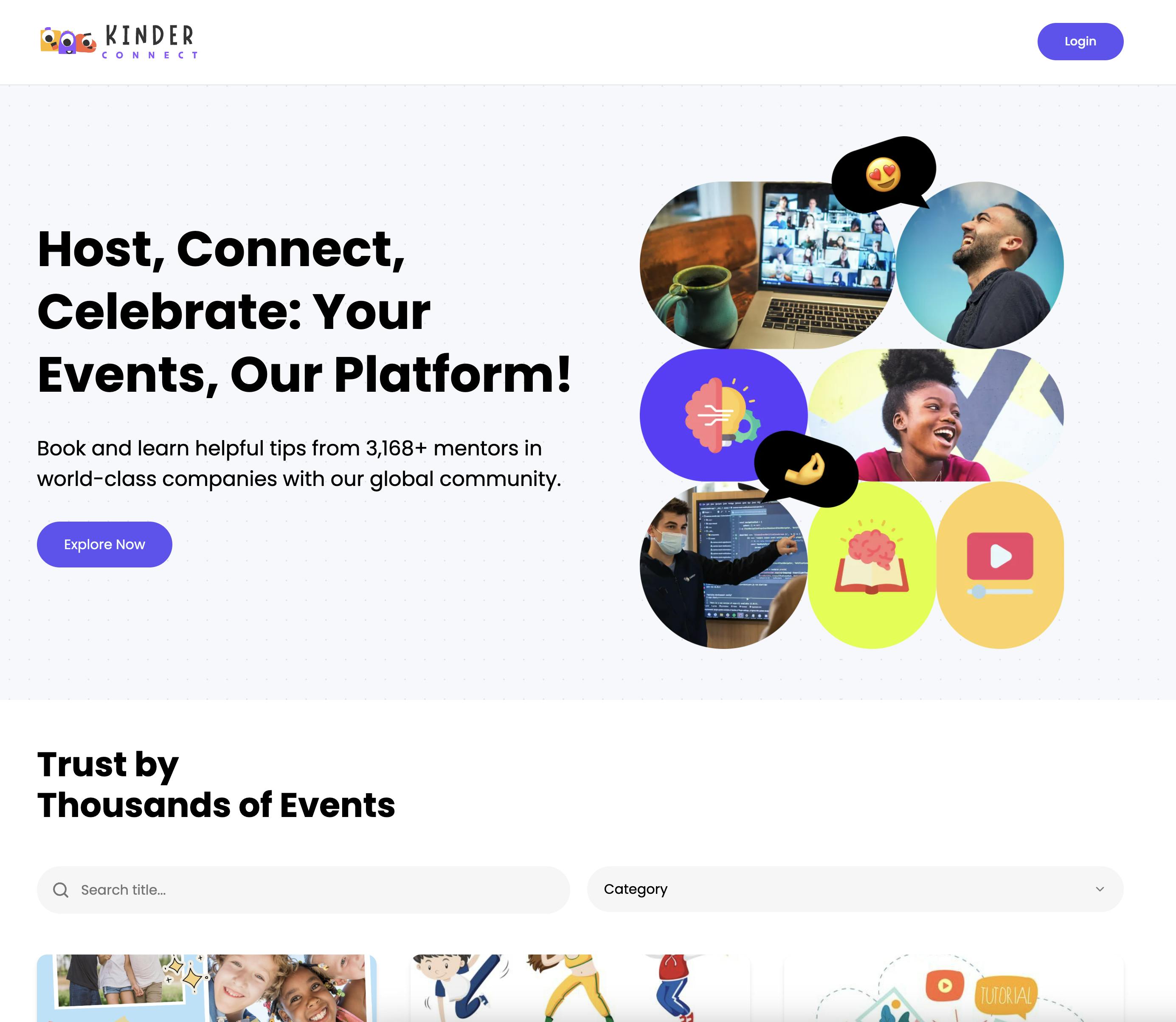 KinderConnect Landing Page
