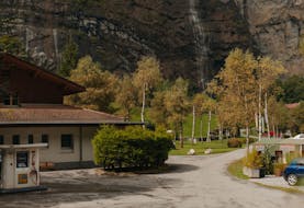 Die Camper Service Station auf dem Camping Jungfrau Lauterbrunnen in der Schweiz