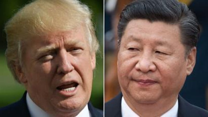 The President of United States, Donald Trump and the President of the People's Republic of China, Xi Jinping