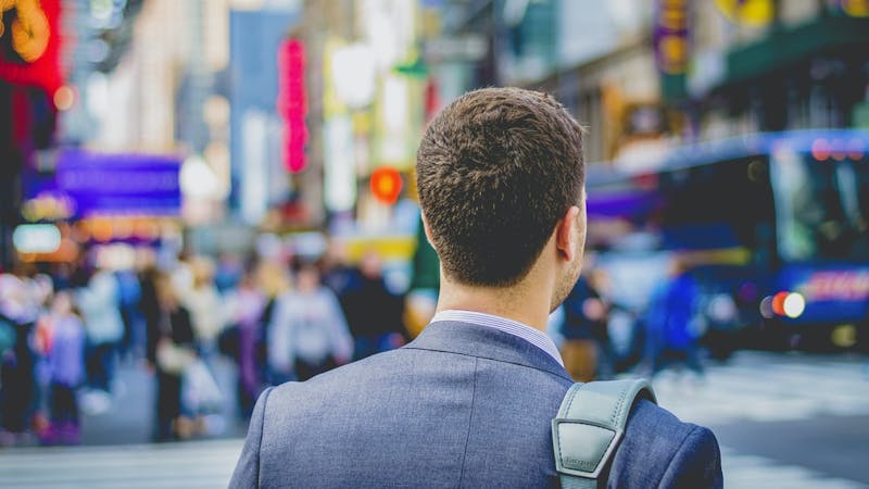 Career choice: A man on his first day at work