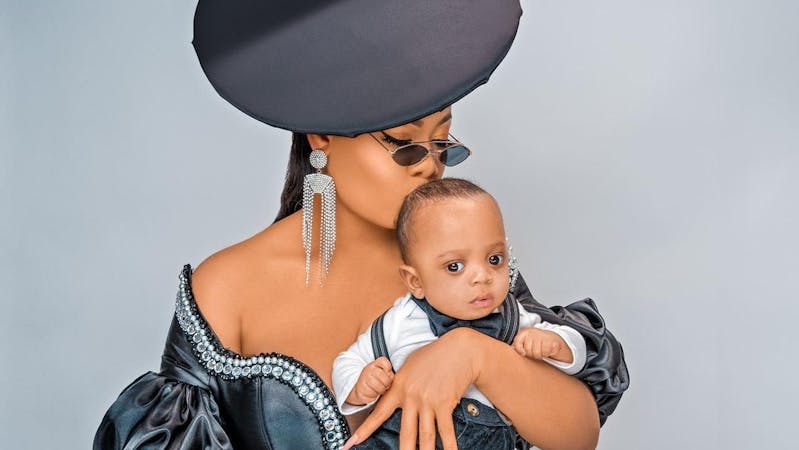 BBnaija Nina Chinonso Onyenobi with her son, Denzel.