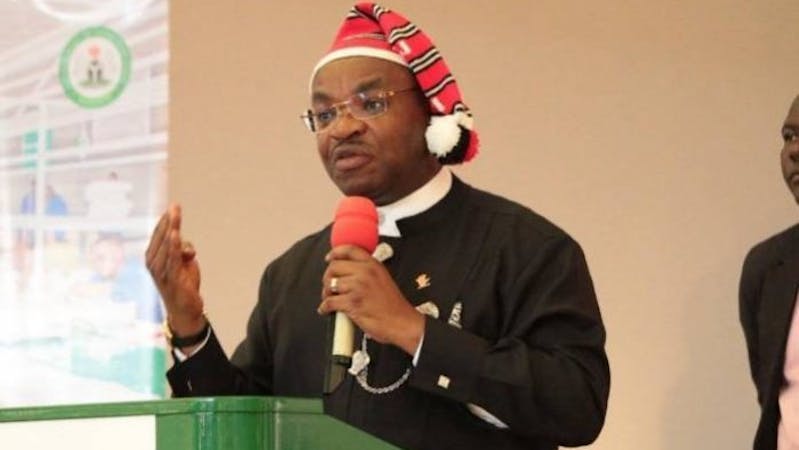 Governor of Akwa Ibom state Udom Emmanuel speaking on the need for agriculture in its state