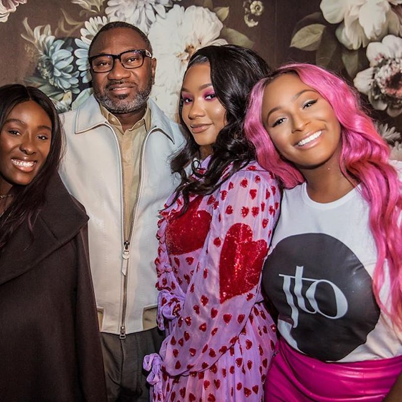 Femi Otedola with his daughters; Tolani, Temi and DJ Cuppy.