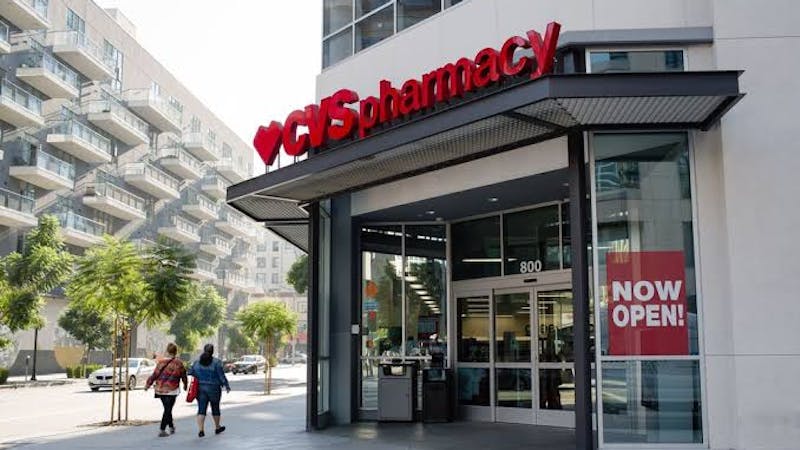 Cross-sectional view of a branch of the CVS Health Corp, an integrated pharmacy healthcare provider