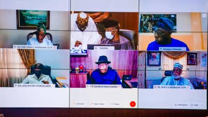President Muhammadu Buhari holds virtual meeting with former heads of state amidst EndSARS protest