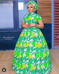 turtle neck ankara gown