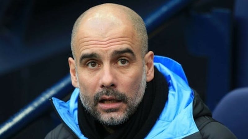 Manchester City manager Pep Guardiola during a home match at Etihad stadium