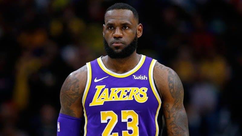 Los Angeles Lakers superstar LeBron James in action for the club