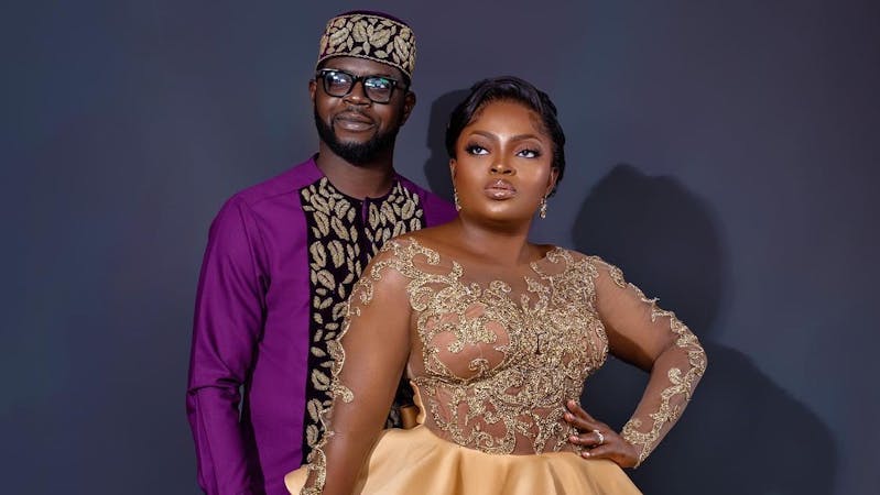 JJC's baby mama exposes faces of Funke Akindele's twins