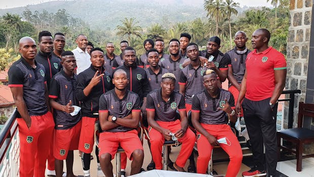 Malawi national team at the La Valle de Bana Hotel 