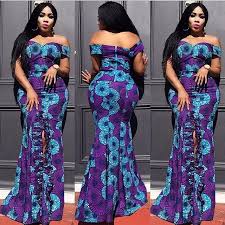 ankara fitted long gown