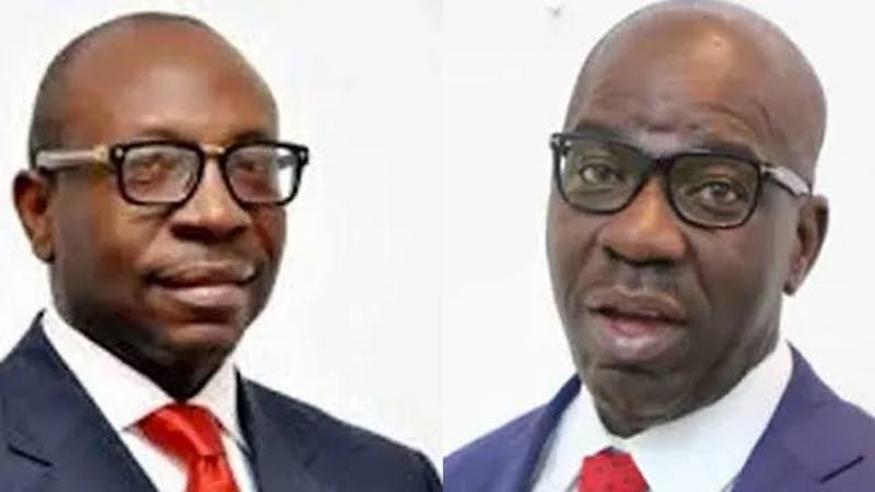 Edo PDP candidate, Governor Godwin Obaseki and the APC candidate, Pastor Osagie Ize-Iyamu