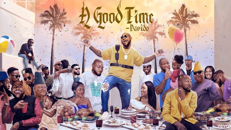 Davido's "A Good Time" album front page
