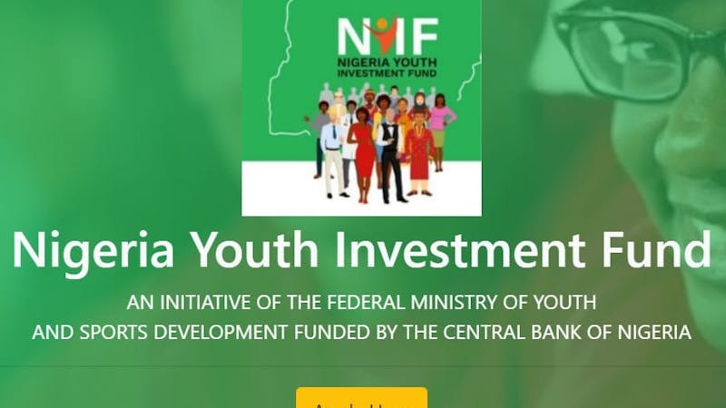 Portal for The National Youth Investment Fund application 2020.