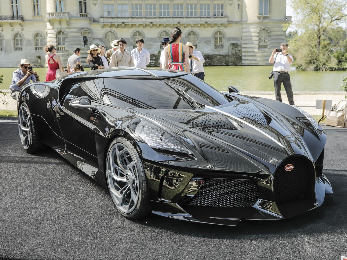 View of La Voiture Noire, the most expensive car in the world in 2021