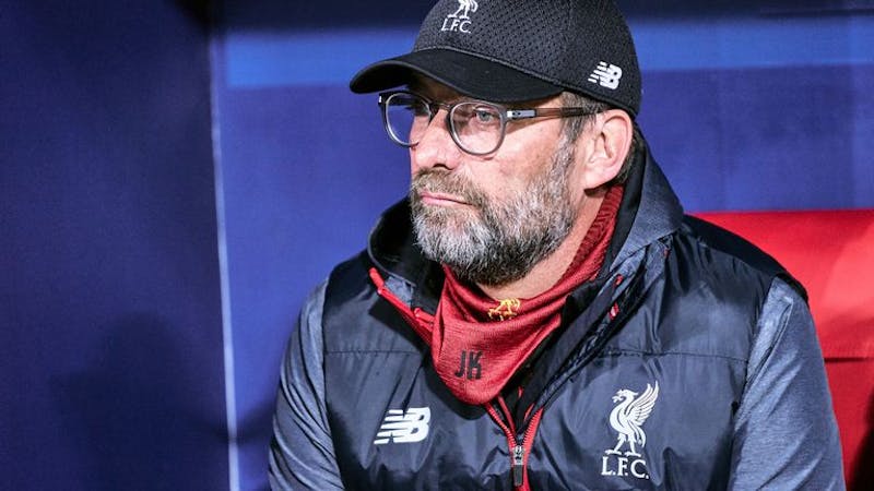 Liverpool manager Jurgen Klopp in a home match at Anfield