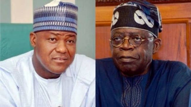 Former governor of Lagos state, Asiwaju Bola Tinubu and former Speaker, Yakubu Dogara