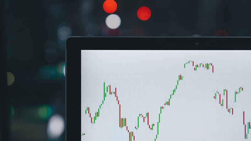 Candlestick trade on cryptocurrency.