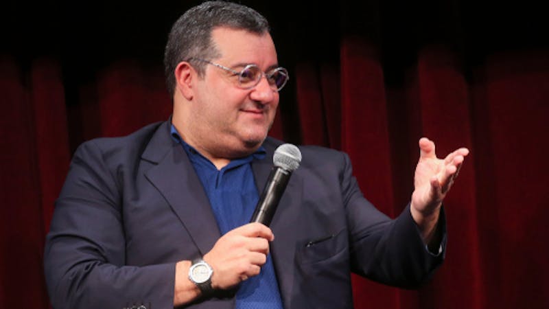 Napoli , Campania , ITALY: 2018-05-28 award Football leader 2018 in pictures Carmine Raiola known as Mino Raiola agent of many soccer players