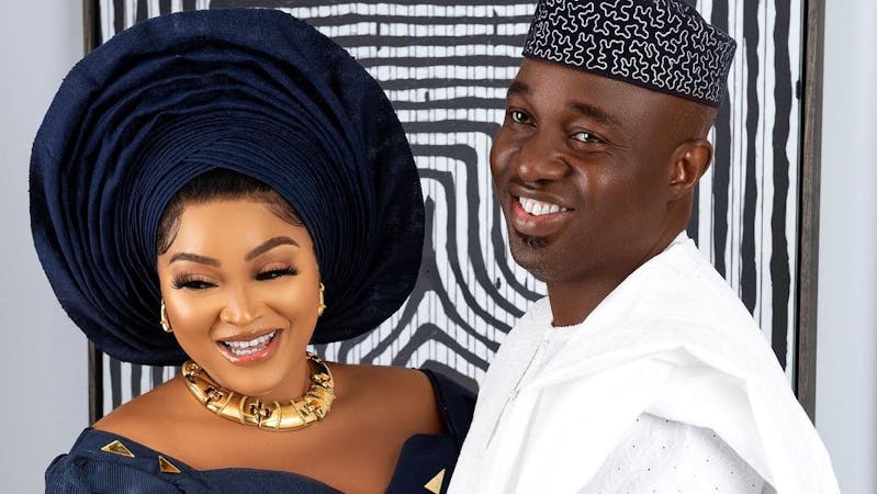 Mercy Aigbe and Kazim Adeoti