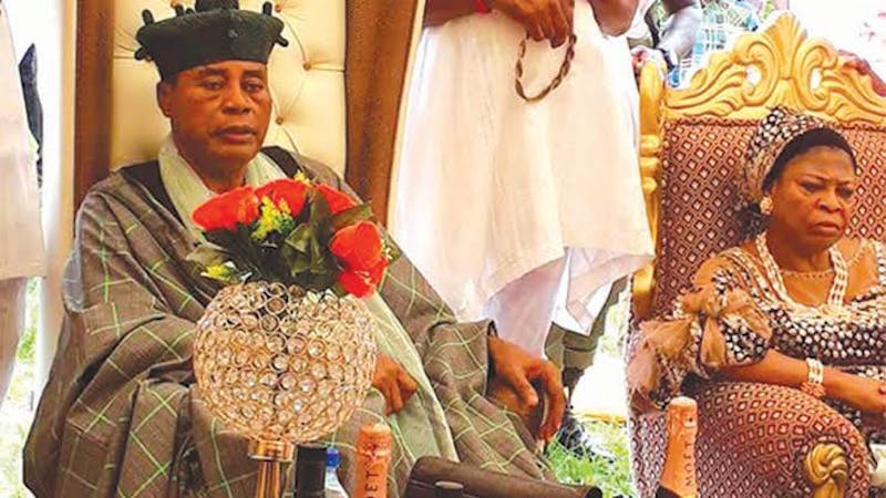 Oba Obateru Akinrutan, the Olugbo of Ugbo in the yoruba kingdom is the richest king in Nigeria