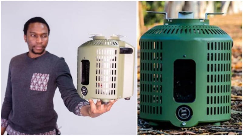 The 26-year-old Nigerian, Max Chinnah who invented a smokeless stove that cooks and charges phones