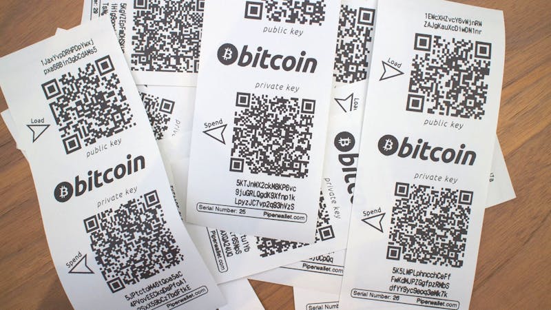 An Example of Bitcoin Paper wallet