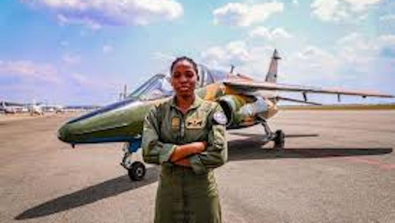 First Nigerian female combat helicopter pilot, Flying Officer Tolulope Arotile