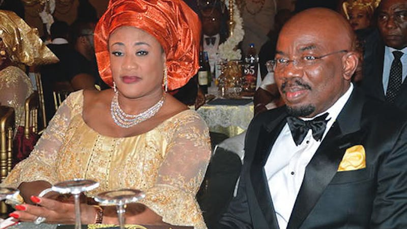 Jim James Ovia, the founder of Zenith bank with his wife Kay ovia.