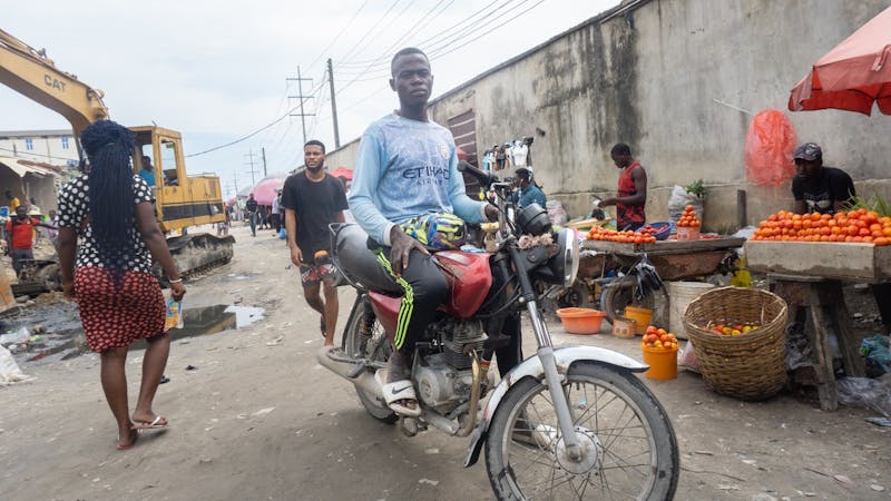 A black man riding a motorcycle: The Blacks are at a higher risk of developing heart diseases and should prioritise their heart health