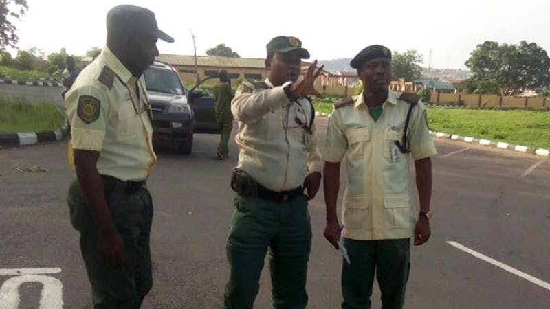 Officials of the Ogun State Traffic Compliance and Enforcement Corps (TRACE)