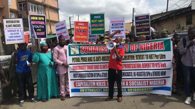 Protest in Lagos over fuel and electriciry hike