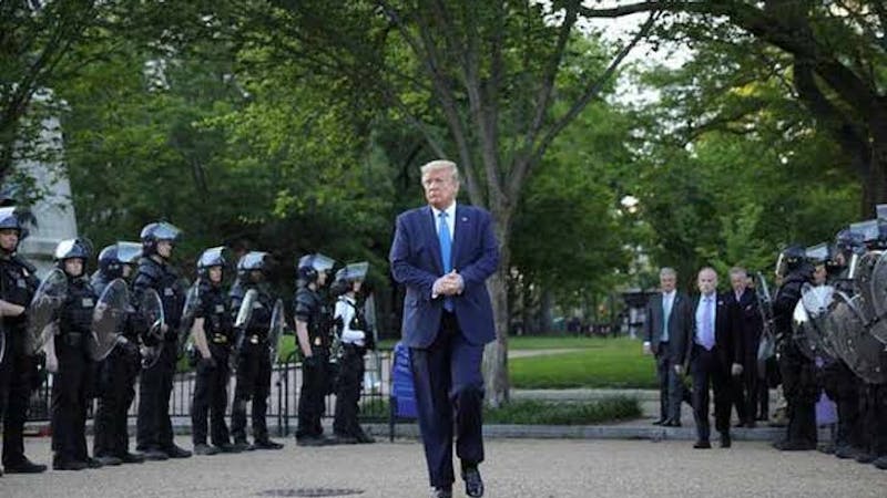 Trump and the US park police during the D.C. protest