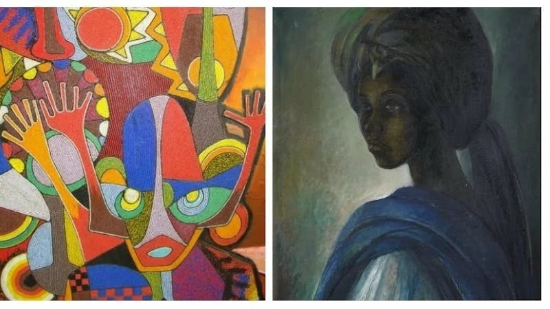 Famous paintings by talented Nigerian artists like Ben Enwonwu, Njideka Akunyili Crosby, Clement Nwafor, Toyin Ojih