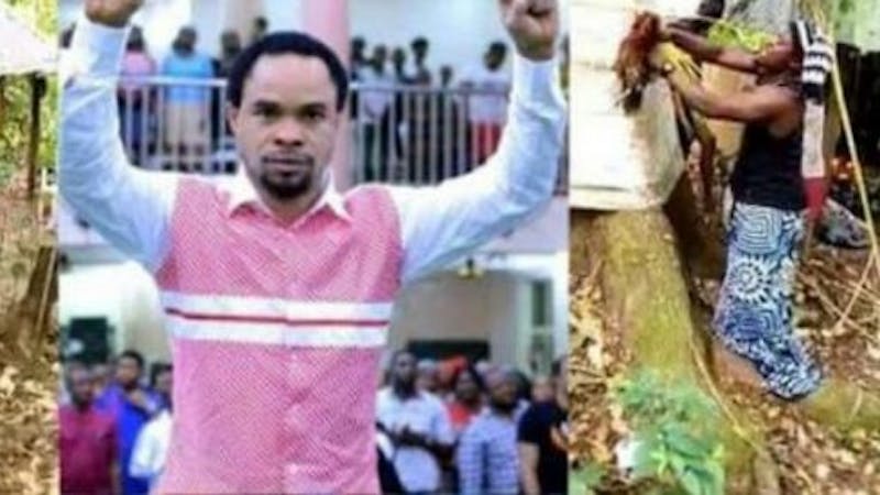 An angry native doctor performing deadly rituals and incarnations over prophet Chukwuemeka Ohanaemere Odumeje, the founder of the Mountain of Holy Ghost Intervention and Deliverance Ministry Onitsha