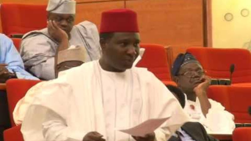 Nigerian Senator Jibrin Barau during a speech