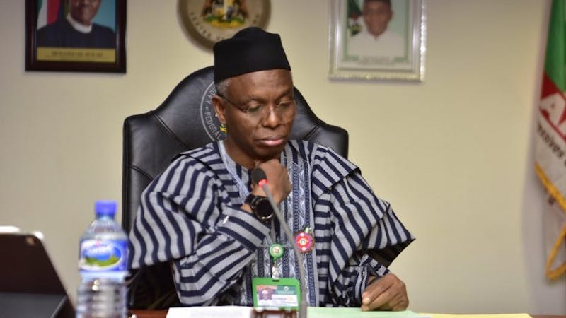 El-Rufai; Executive Governor of Kaduna state.
