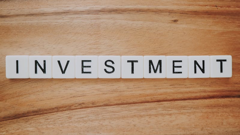 An image with the words investment.
