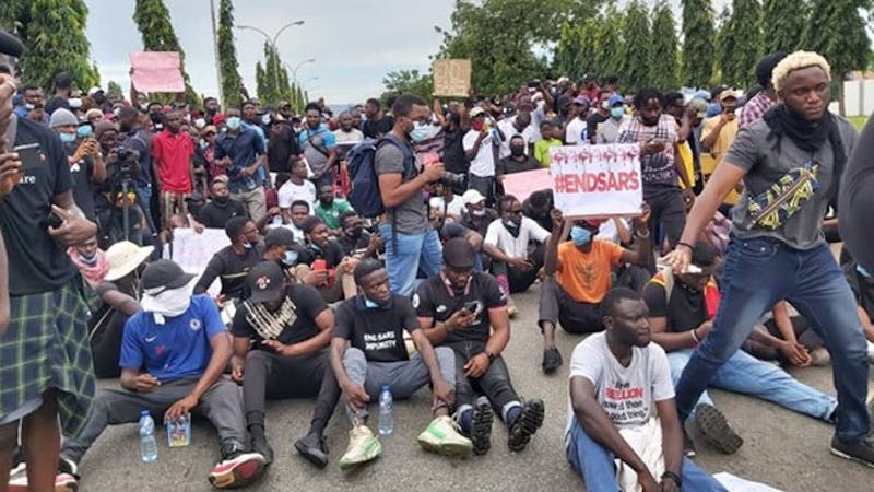EndSARS protesters in Abia state has pursued soldiers
