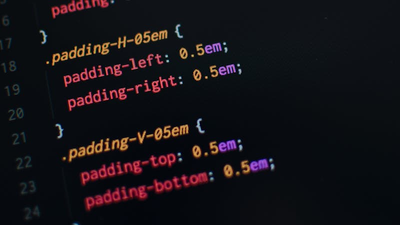 Image showing CSS codes