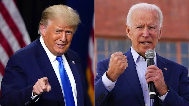 Joe Biden and Donald Trump race for the White House
