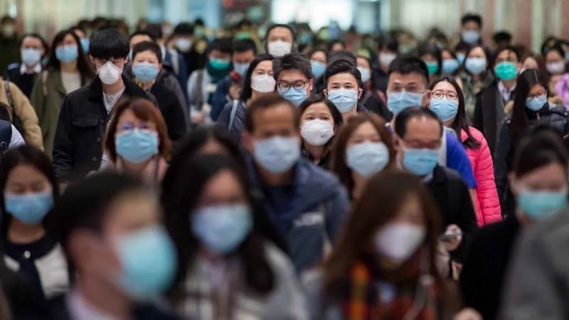 Audience wearing nose masks