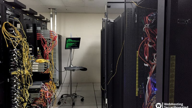 This is how a data center look like from inside, basically it's just a cold room filled with lots of big computers.